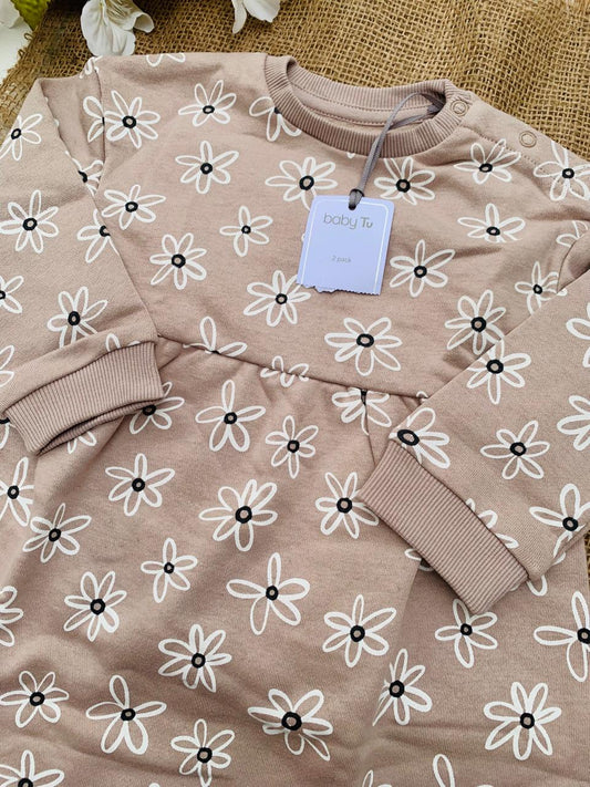 Tu Clothing Printed Floral Sweat Frock