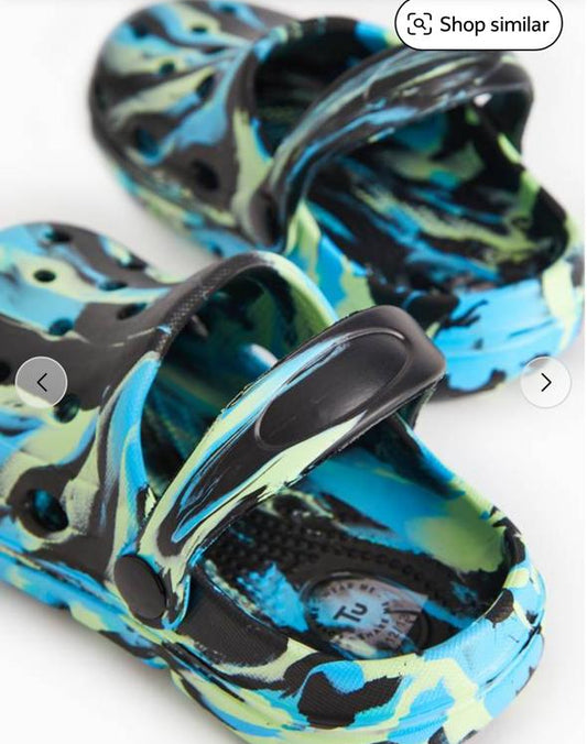Tu Clothing Blue Marble Clogs
