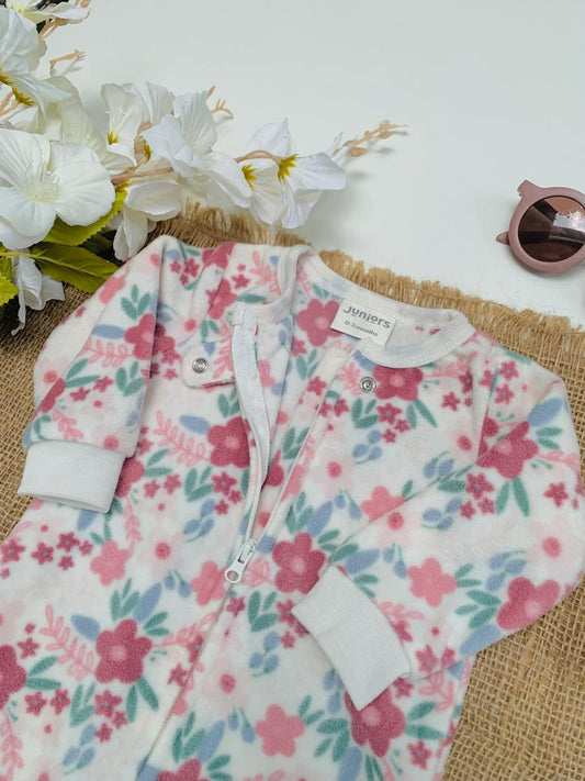 Juniors Fleece Floral Sleep-suit