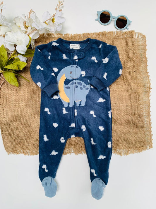 Juniors Embroidered Dino Fleece Sleepsuit