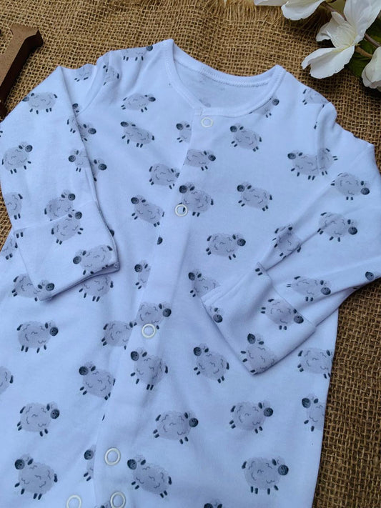 George Printed Sheeps Sleepsuit