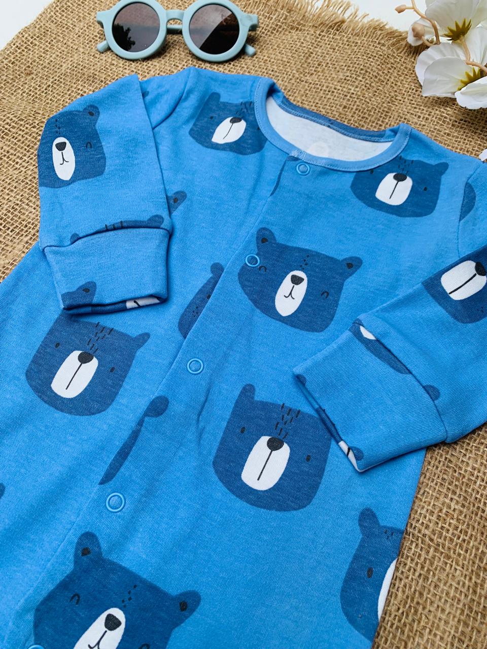 Matalan Bear faces Sleepsuit