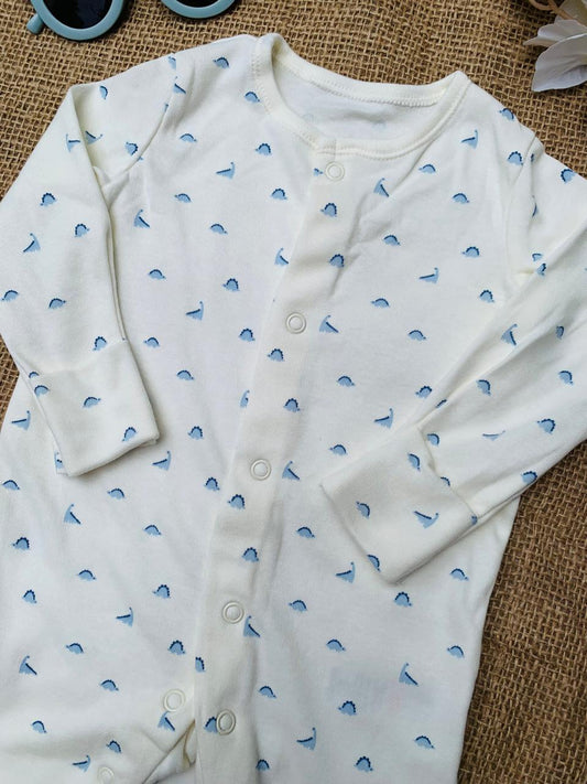 George Printed Dinosaurs Sleepsuit