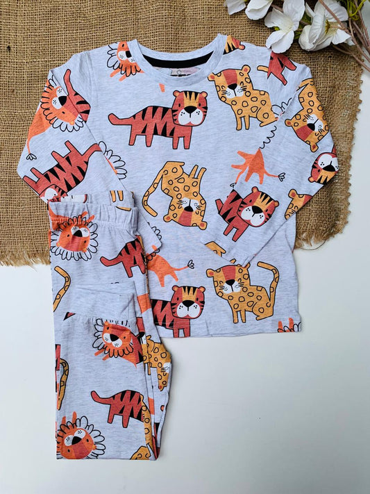 Matalan Printed Lions Shirt & Trouser Set