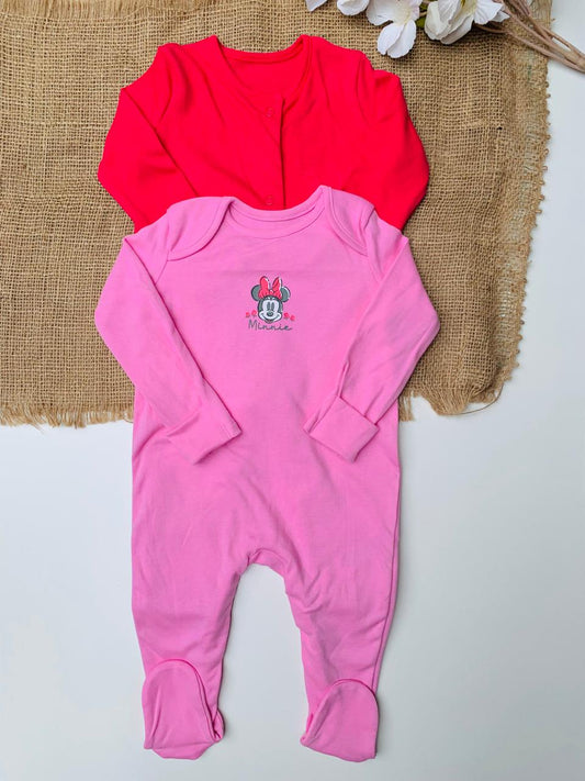 George Minnie Mouse Pack of 2 Sleepsuit