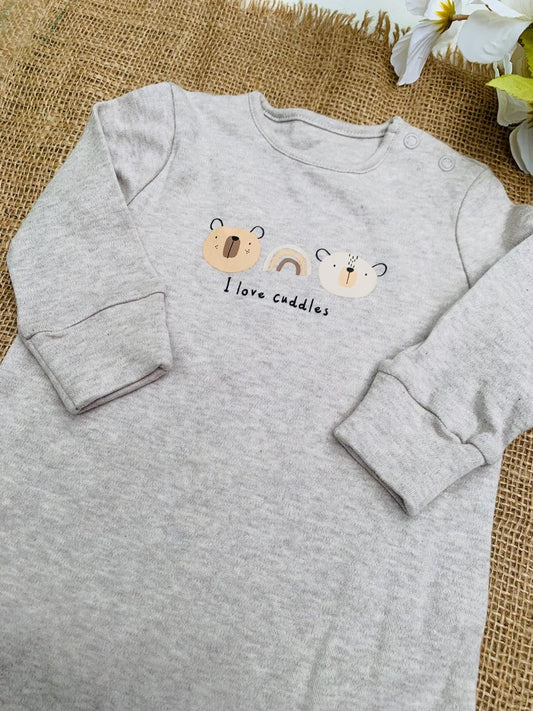 Matalan "I Love Cuddles" Sleepsuit