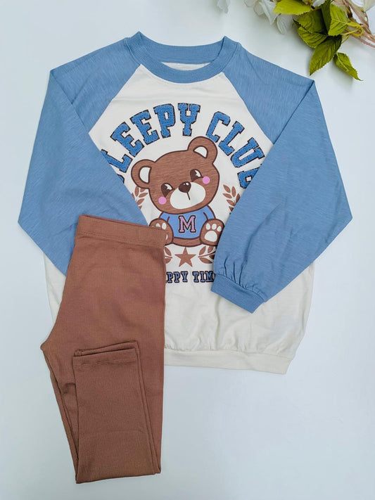George "Sleepy Cute Bear" Shirt & Trouser Set