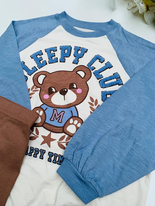 George "Sleepy Cute Bear" Shirt & Trouser Set