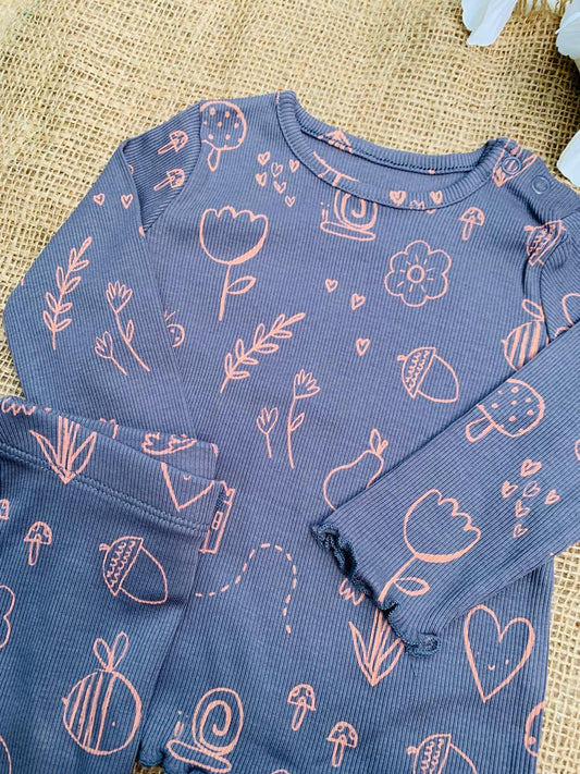 George Ribbed Shirt & Trouser Set