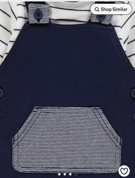 George Pocket Dungaree with Bodysuit