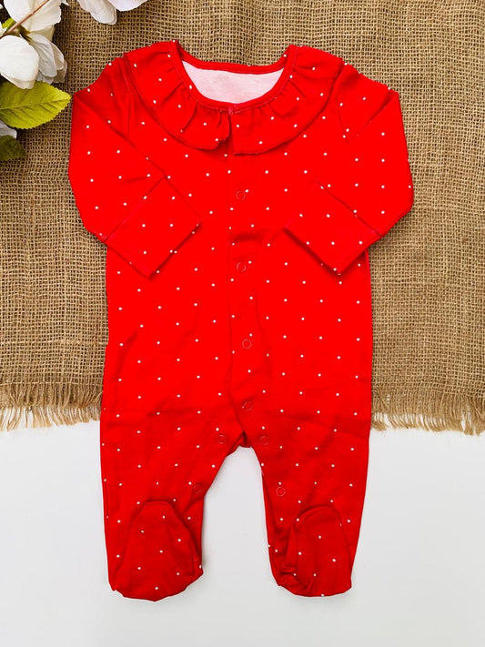 Matalan Frill Polka dots Sleepsuit