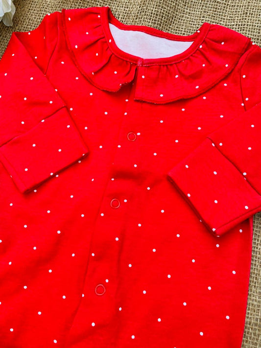 Matalan Frill Polka dots Sleepsuit