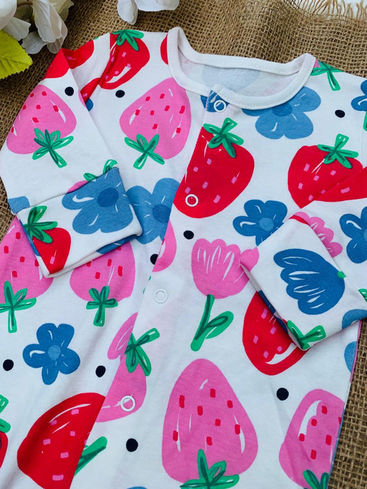 Matalan Strawberries Sleepsuit