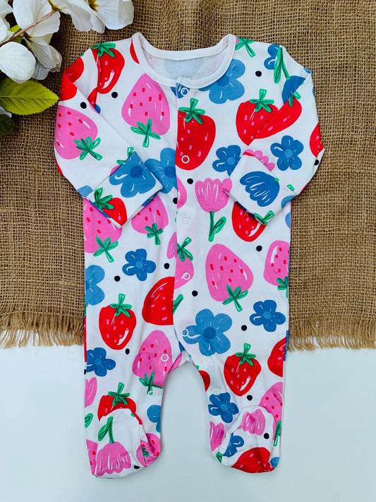 Matalan Strawberries Sleepsuit