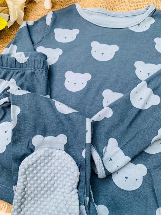 George Printed Bears Shirt & Footed Pyjama