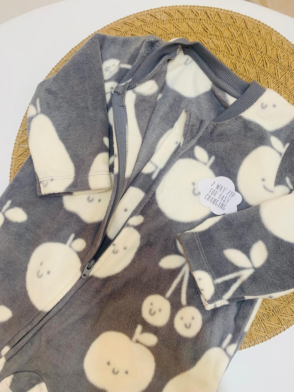 George Pear Fleeced Sleepsuit