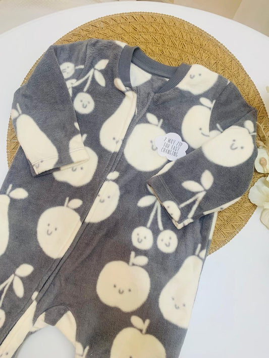 George Pear Fleeced Sleepsuit