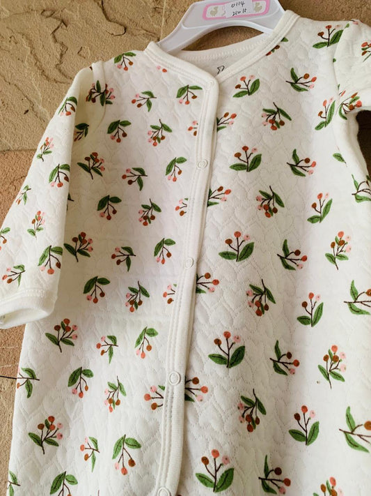 Quilted Floral Sleepsuit