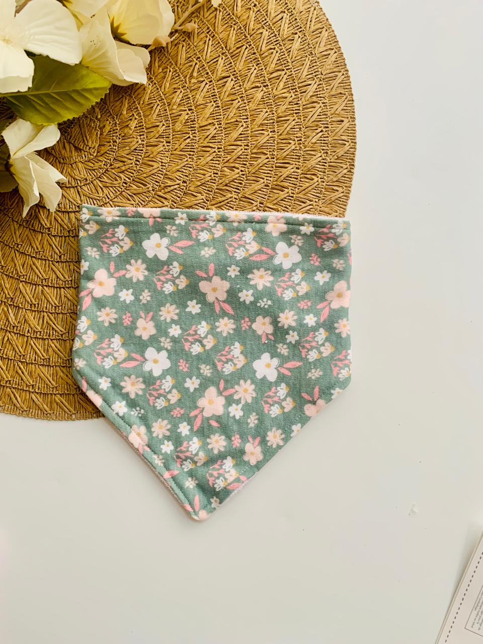 Pack of 3 Bandana Floral Bibs with Head band