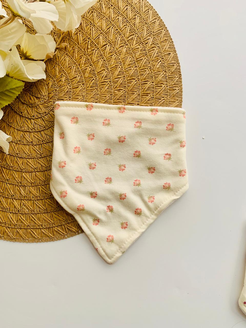 Pack of 3 Bandana Floral Bibs with Head band