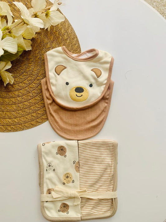 Pack of 2 Bibs & 2 Burp cloths