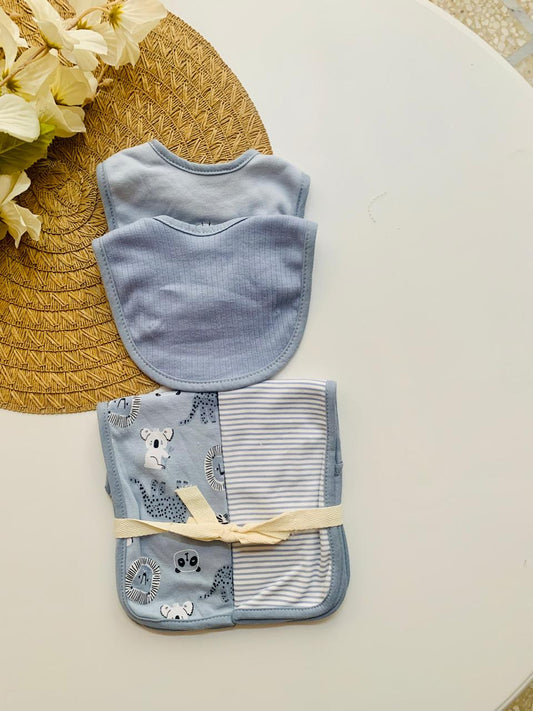 Pack of 2 Bibs & 2 Burp Cloths
