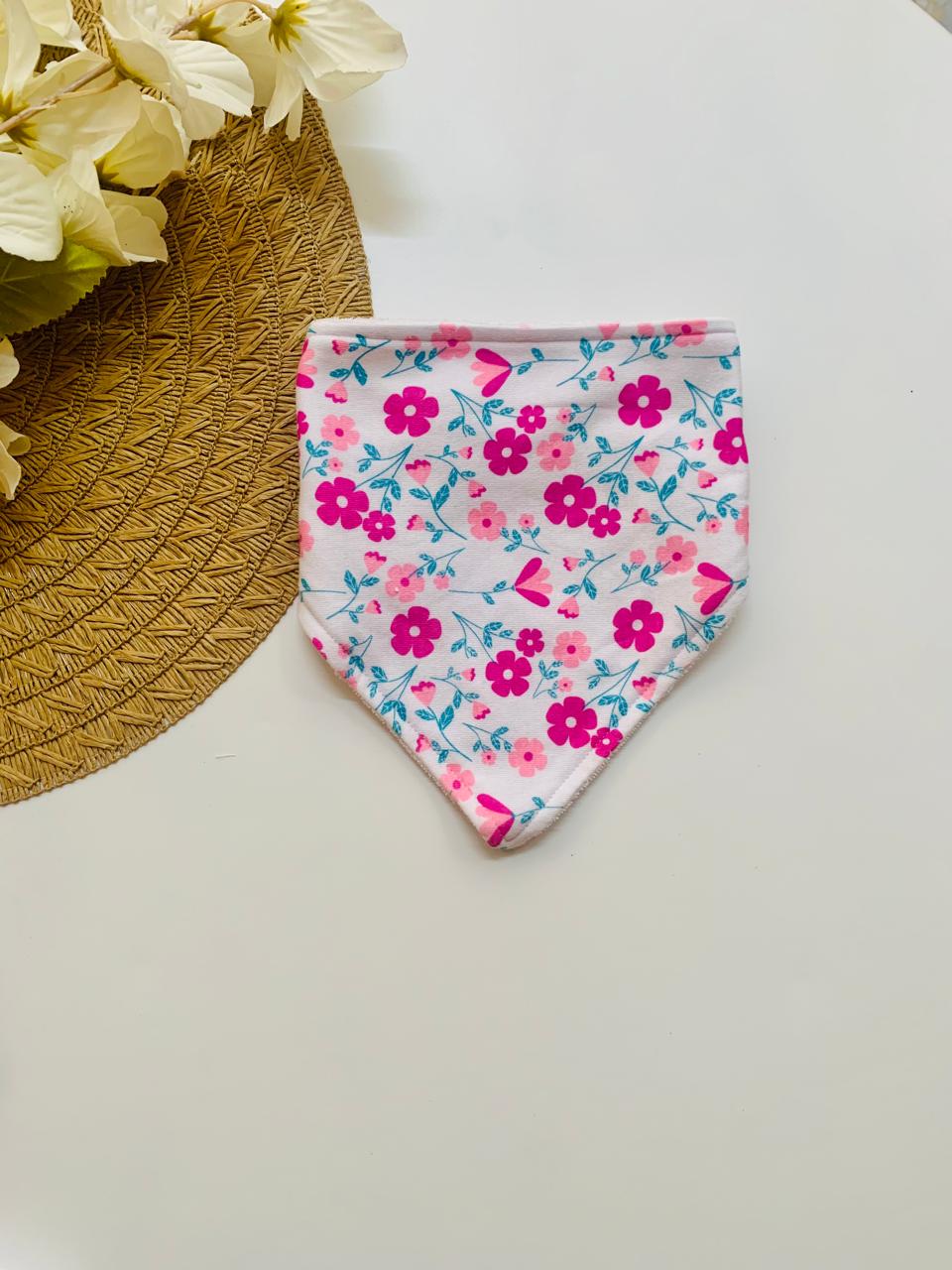 Pack of 3 Bandana Floral Bibs with Head band