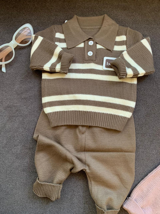 Knitted "Bot" Shirt & Trouser Set