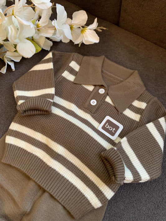 Knitted "Bot" Shirt & Trouser Set