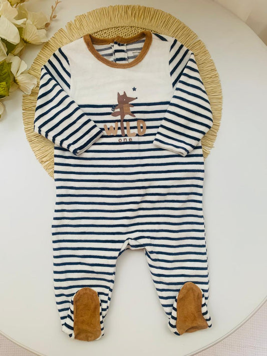 Velour “Wild One" Sleepsuit