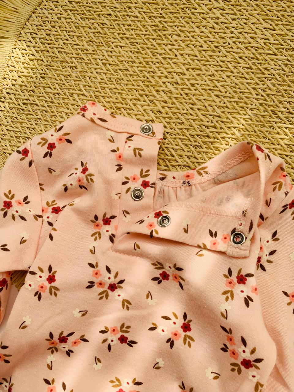 3Pc Velour Floral Frock with Headband