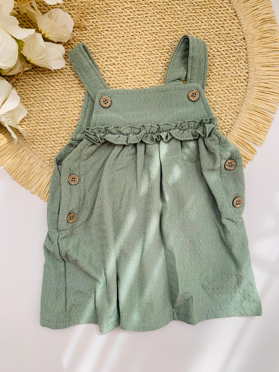 3Pc Fleece lined Frock with Bodysuit & Headband