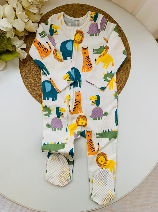 George Safari animal Sleepsuit