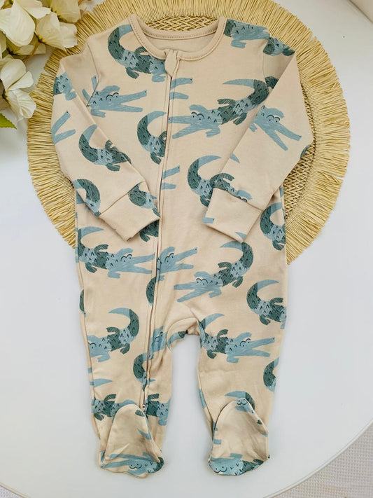 George Crocodiles print Sleepsuit