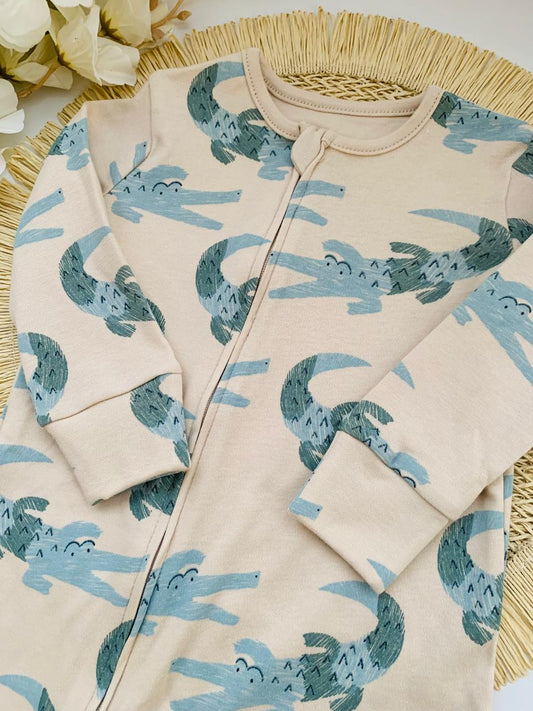 George Crocodiles print Sleepsuit