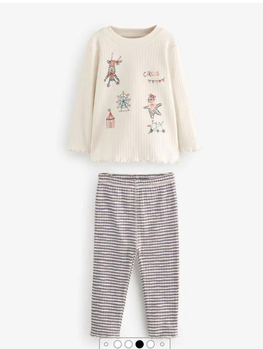 Next "Circus" Ribbed Shirt & Trouser Set