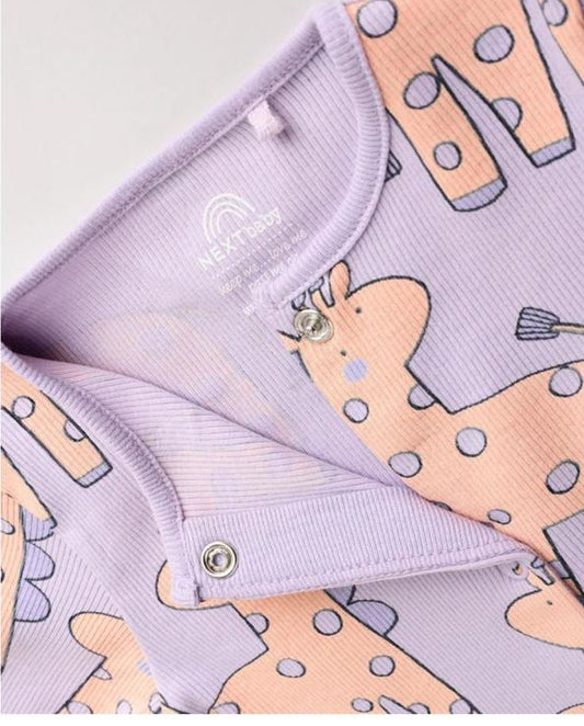 Next Giraffes Print Sleepsuit