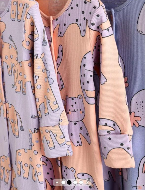 Next Giraffes Print Sleepsuit
