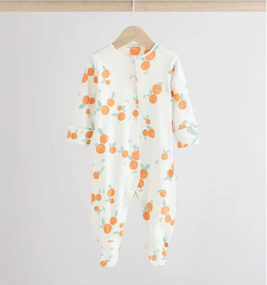 Next Oranges Print Sleepsuit