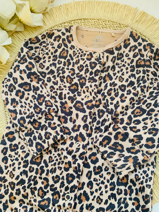 Next Leopard Print Sleepsuit