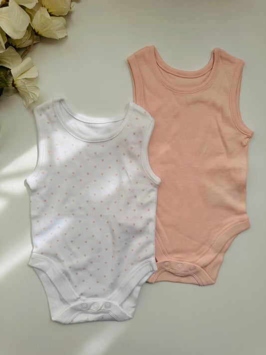 George Pack of 2 Sleeveless Bodysuits
