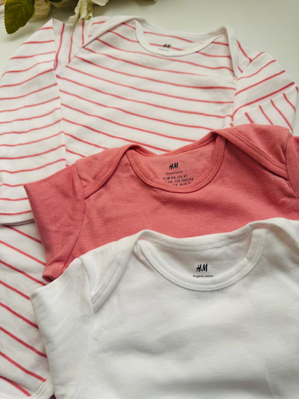 H&M Pack of 3 Bodysuits