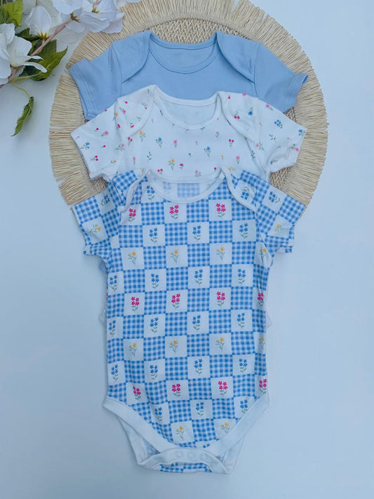 George Floral Pack of 3 Bodysuits