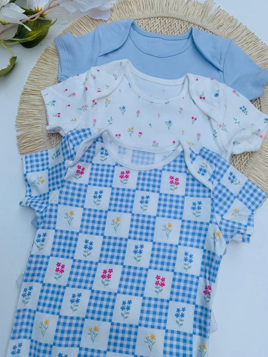 George Floral Pack of 3 Bodysuits