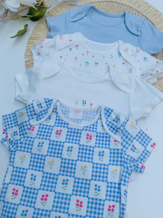 George Floral Pack of 4 Bodysuits