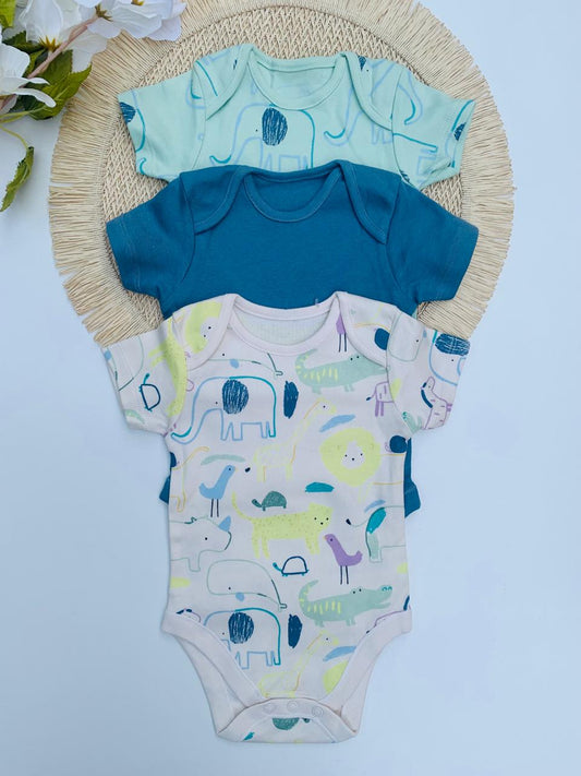 George Safari Animal pack of 3 Bodysuits