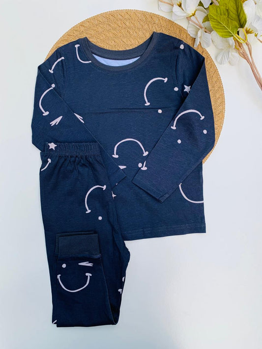 George Smiley Face Print Shirt & Trouser set