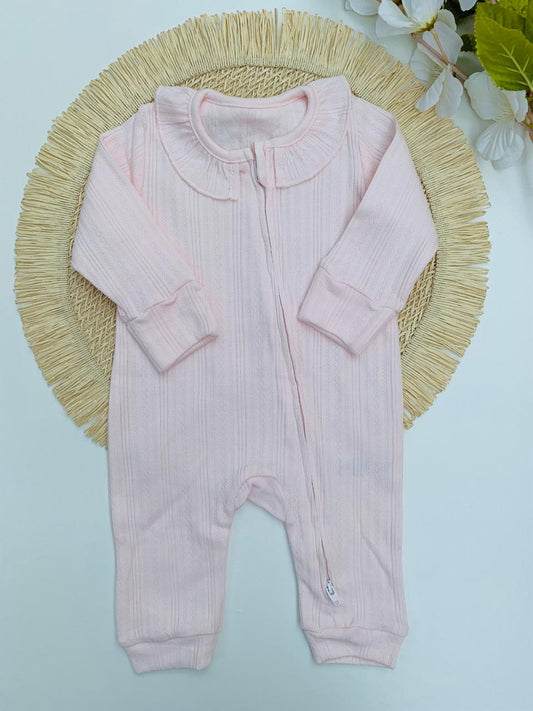 George Textured Frilled Ribbed Sleepsuit