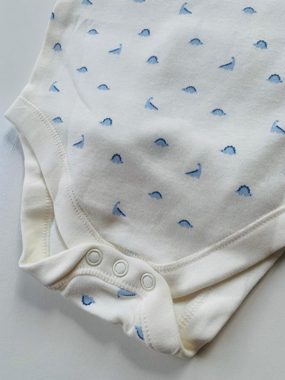 George Pack of 3 Dino Print Half Sleeves Bodysuits