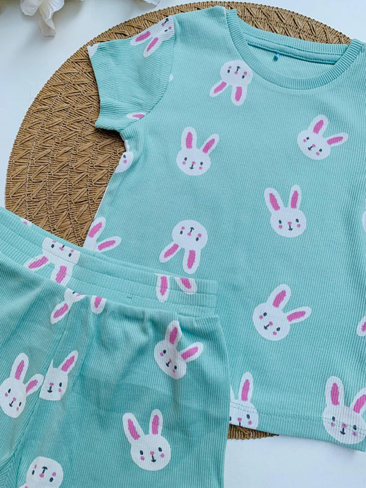 George Bunny Faces Shirt & Shorts Set